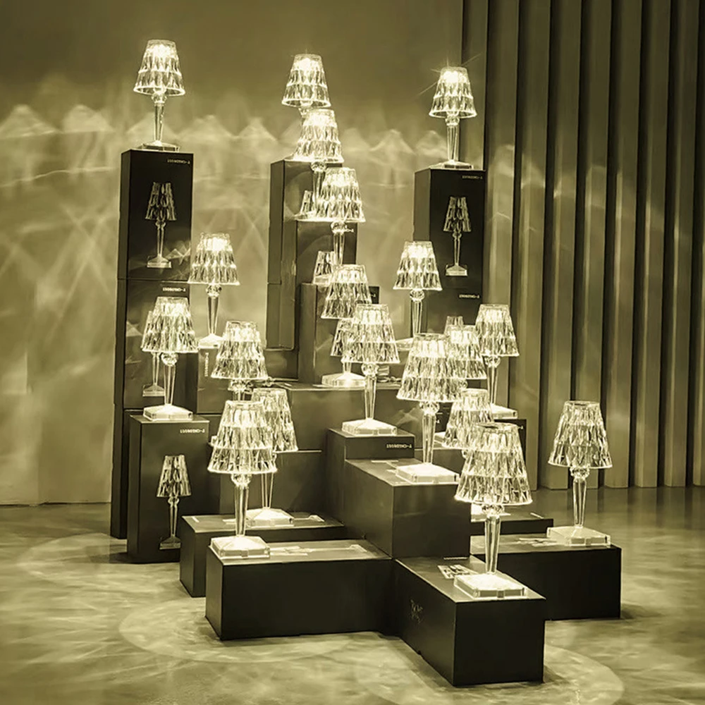 Алмазная настольная лампа декоративные акриловые светильники с кристаллами USB