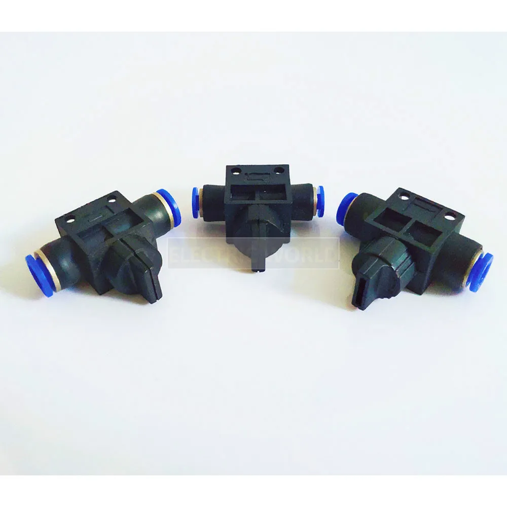 Пневматический ручной клапан фитинг 10 мм 8 6 12 OD шланг труба вставка в соединение