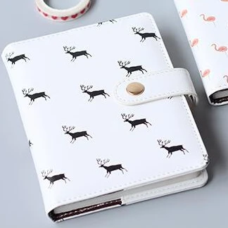 

A6 Cartoon Theme Soft PU Leather Notebook 80 Sheets Colorful Pages Agenda Gift