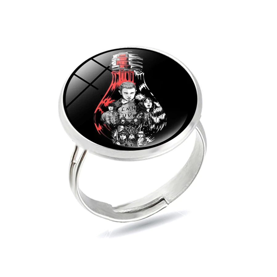 Dropshipping Stranger Things Ring Novelty Cool Rings Handmade Art Picture Fashion Jewelry Gift Anillos | Украшения и аксессуары