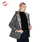 MODERN NEW SAGA 2021 Осенняя Женская Куртка Двусторонняя Куртка Хлопок Стеганая Куртка С Капюшоном Синтепон Женское Пальто Короткое Теплая Куртка Для Женщин Куртки Женские Осенние Русский Размер