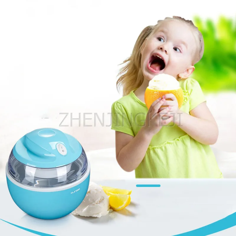 

220V Small DIY Ice Cream Machine Home Electric Fruit Yogurt Sorbet Making Fully Automatic Non-Stick Food Processing Equipment