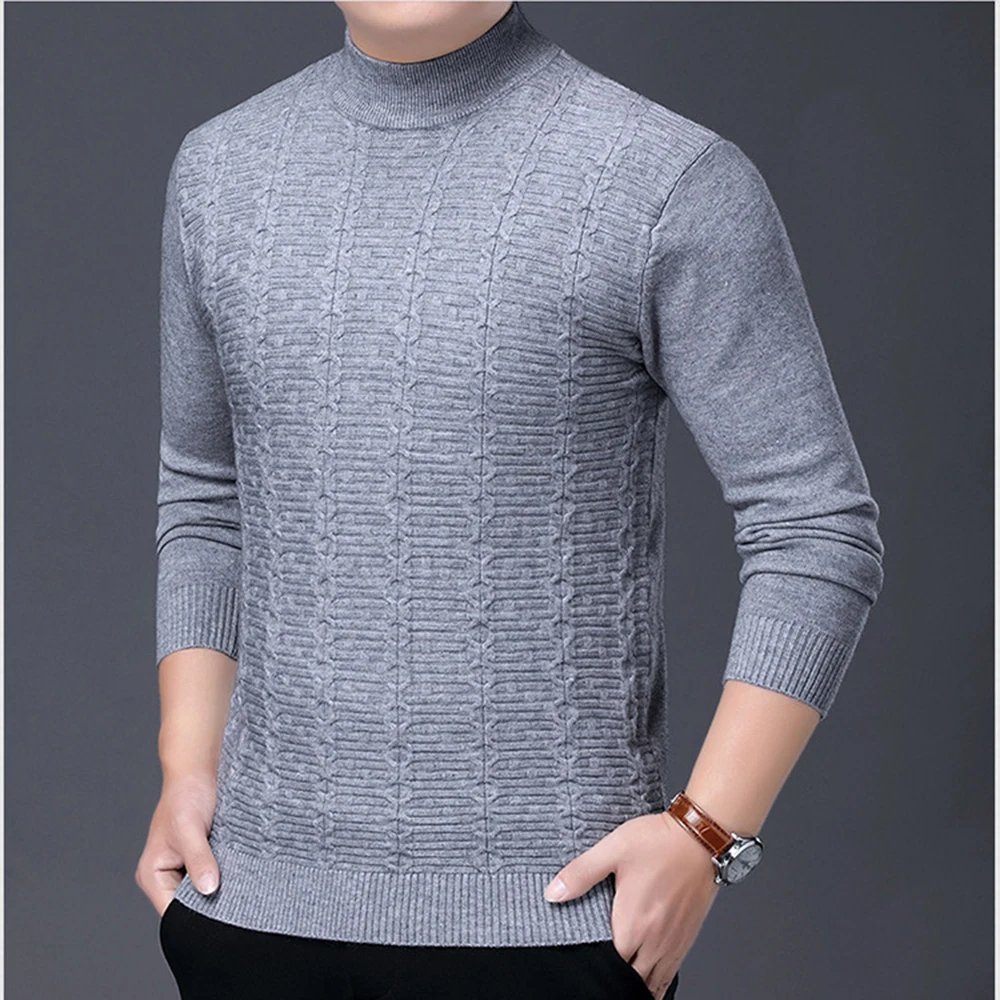Turtleneck Men Sweater Christmas Male Sweater Winter Pullover Turtle Neck Men Jumper Brand White Mens Knitwear Pull Homme MZM068