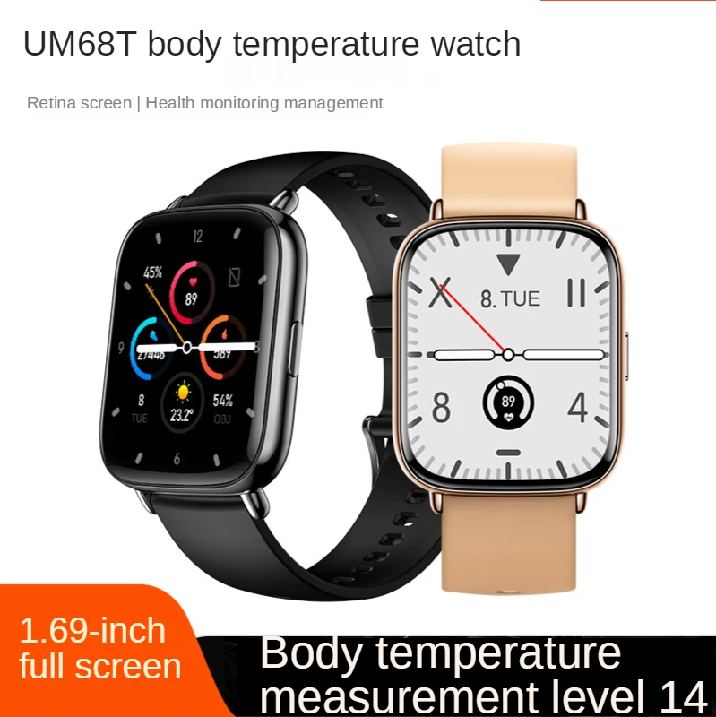 

UM68T full touch-screen bluetooth watch movement temperature dynamic blood pressure heart rate blood oxygen smart watches