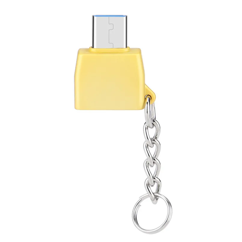 Gold Type-C-USB портативный мини-адаптер для передачи данных и зарядки адаптер-конвертер высококачественный USB-C-USB адаптер 30OCT23 - Цвет: Gold