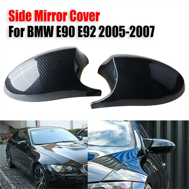 

2PCS Rearview Mirror Cover-Horn Type Carbon Fiber E90 E91 PRE-LCI 2005-2007 US Version (Left Titanium Car) (21-35-013)