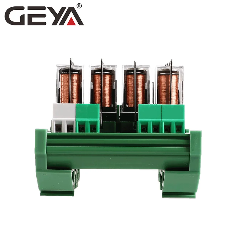 GEYA NGG2R 4 Канальный Релейный Модуль реле Omron доска с предохранителем 1NO1NC 12V 24V