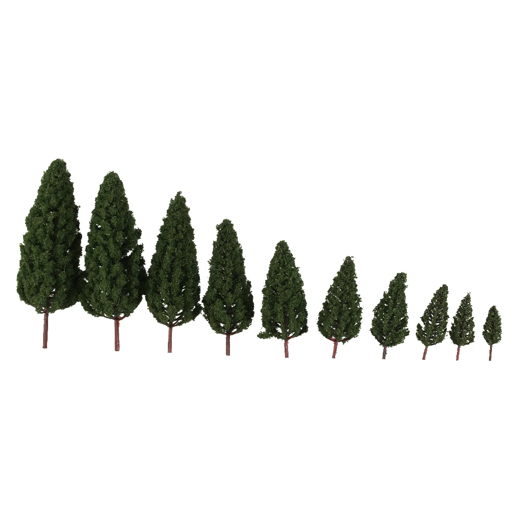 

Set of 20 Train Scenery Greenery Tower Shape Tree 1/50-1/400 Scale 48-160mm