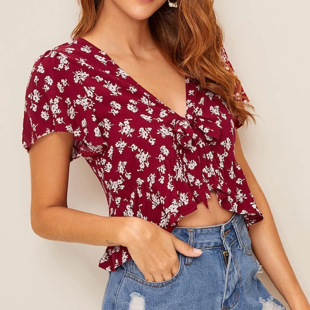 Необычная женская блузка повседневное с принтом рукавом свободная дикая длинная