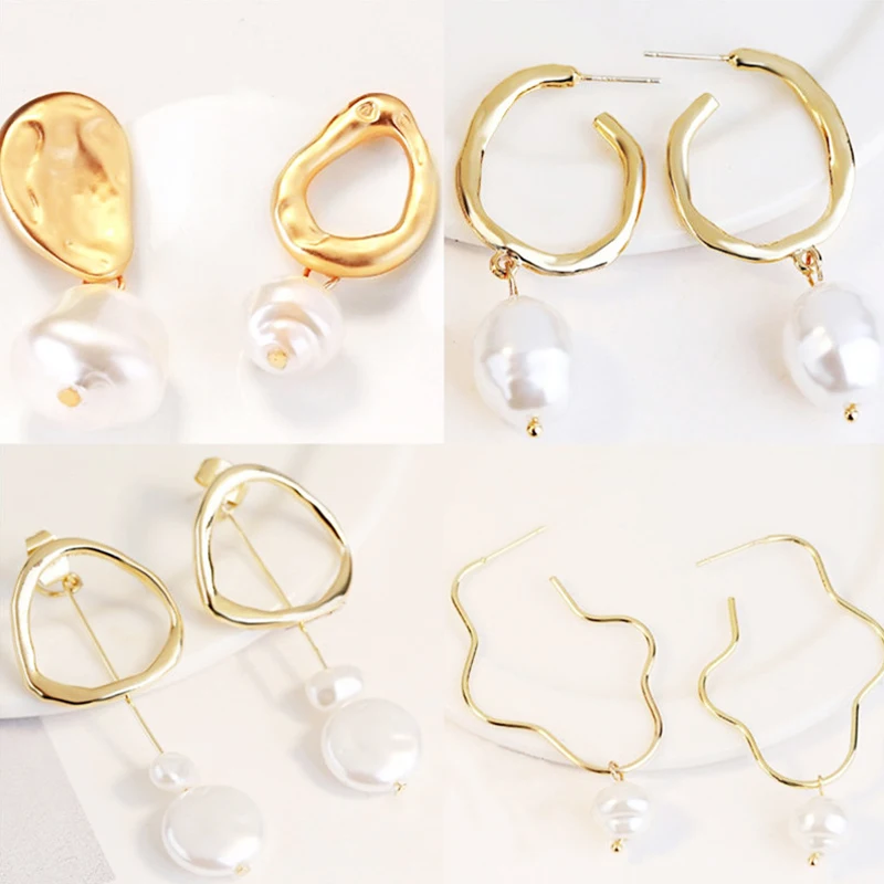 Винтажные пресноводные жемчужины неправильной формы серьги для женщин Brincos