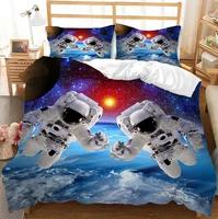 3d galaxy astronaut bedding set for bedroom soft bedspreads comefortable duvet cover quality comforter covers and pillowcase