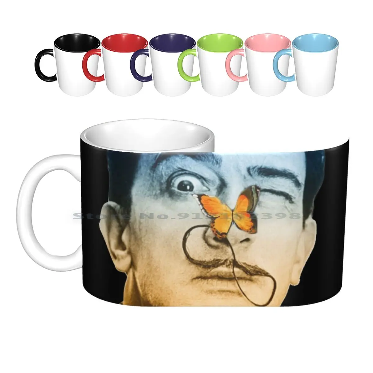 

Salvador Dali Man Ceramic Mugs Coffee Cups Milk Tea Mug Salvador Dali Surrealist Artist Surrealism Spain Dali Salvador Dali Man