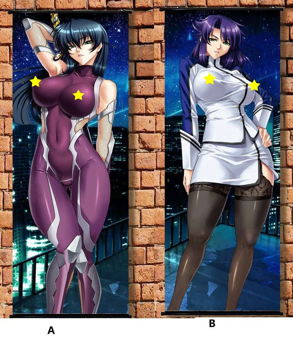 Аниме тайманин асаги ткань плакат стены прокрутки картина длинные 105x40 см | Дом и