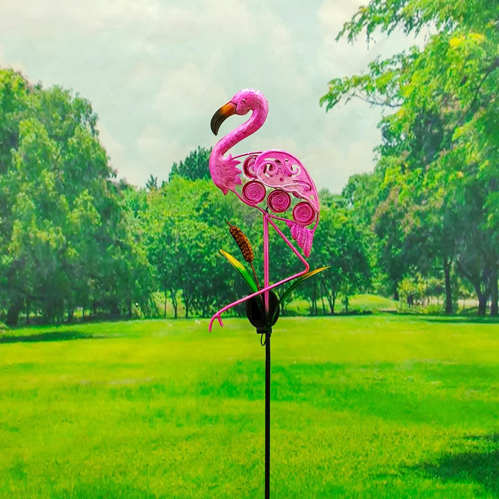 

Hollow Sense Spinners Wrought Iron Painted Peacock Decorative Stakes Solar Light Windmill Yard And Garden Home Decor Ornament