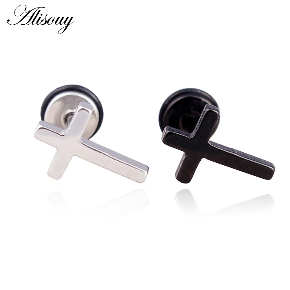 Женские и мужские готические серьги гвоздики из нержавеющей стали|women earrings|ear