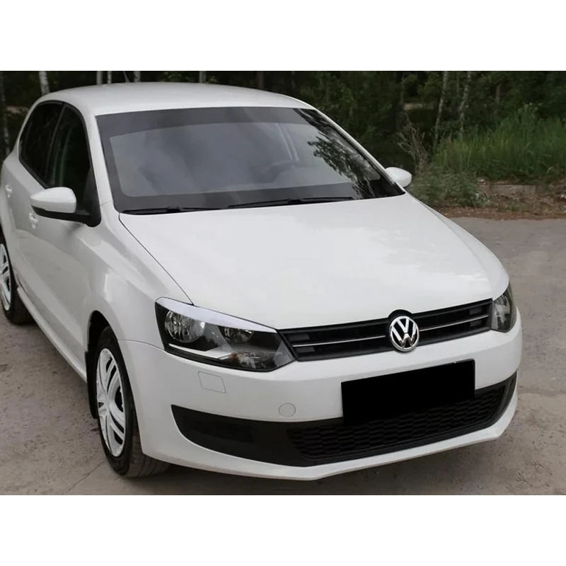 Headlight covers cilia eyelashes eyebrows eyelids for Volkswagen Polo V 2009-2016 ABS plastic tuning pad overlays styling decoration decor body kit |