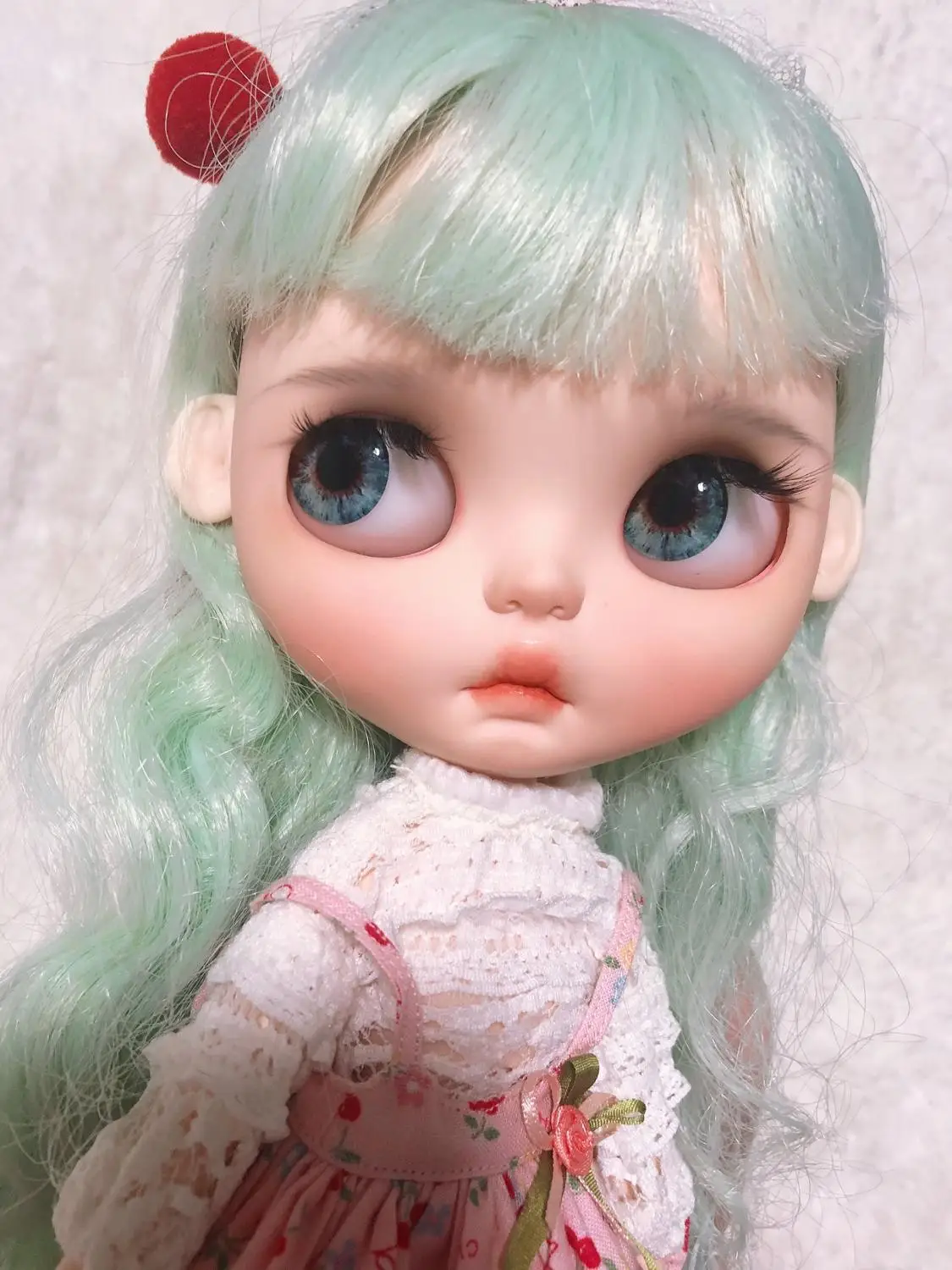 1/6 blyth кукла игрушка bjd совместное тело белый с кожей мятно зеленым длинные волосы