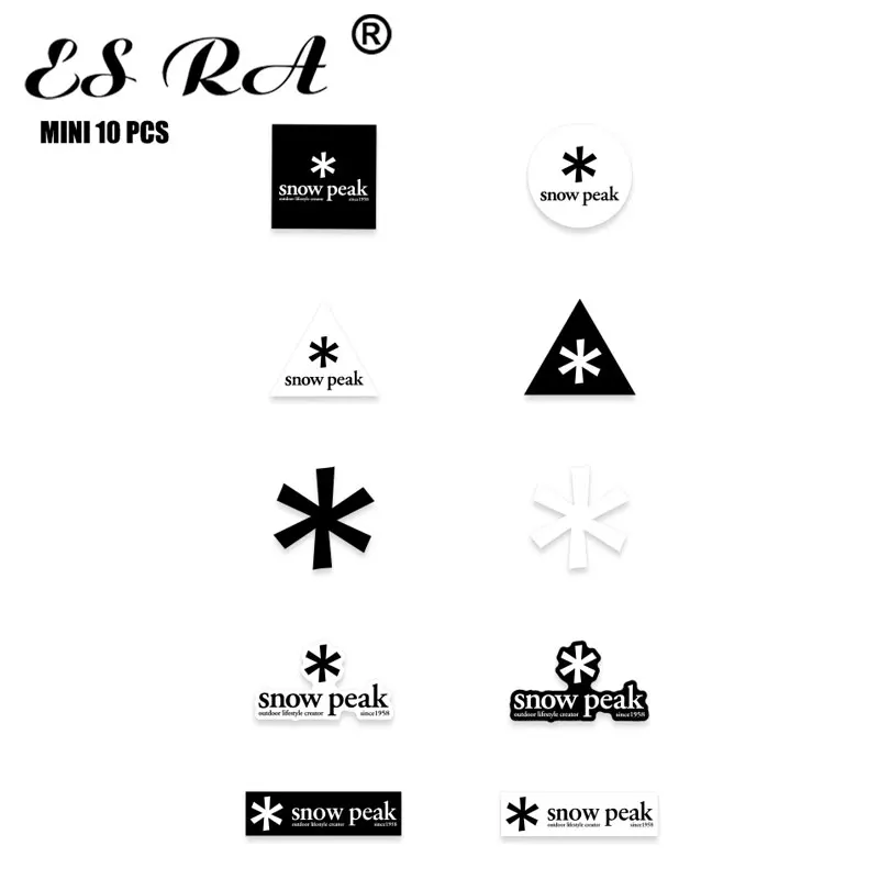

Outdoot Stickers Logo Sticker Black and White Pegatinas 10 Pcs/Set Small Decals for Mobile Laptop Pitcher Motor Helmet Decorate