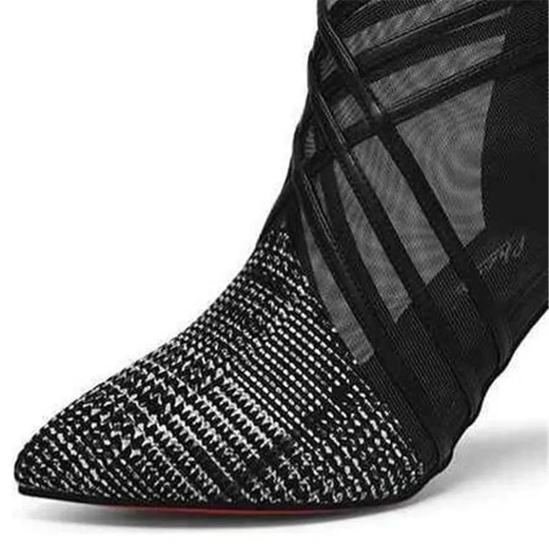 

Summer new sandals women's suede mesh strap spike heels with Roman womens shoes zapatos de mujer women sandals platform