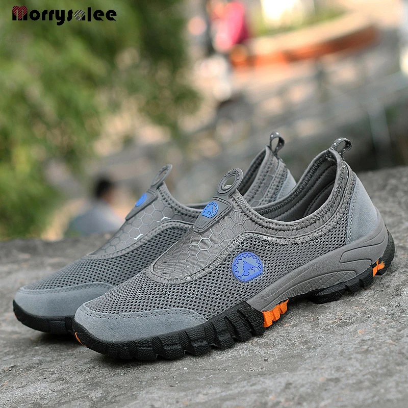 2022 Summer Slip-On Mesh Sneakers Men Shoes Outdoors Breathable Comfortable Male Shoes Loafers Casual Walking Footwear
