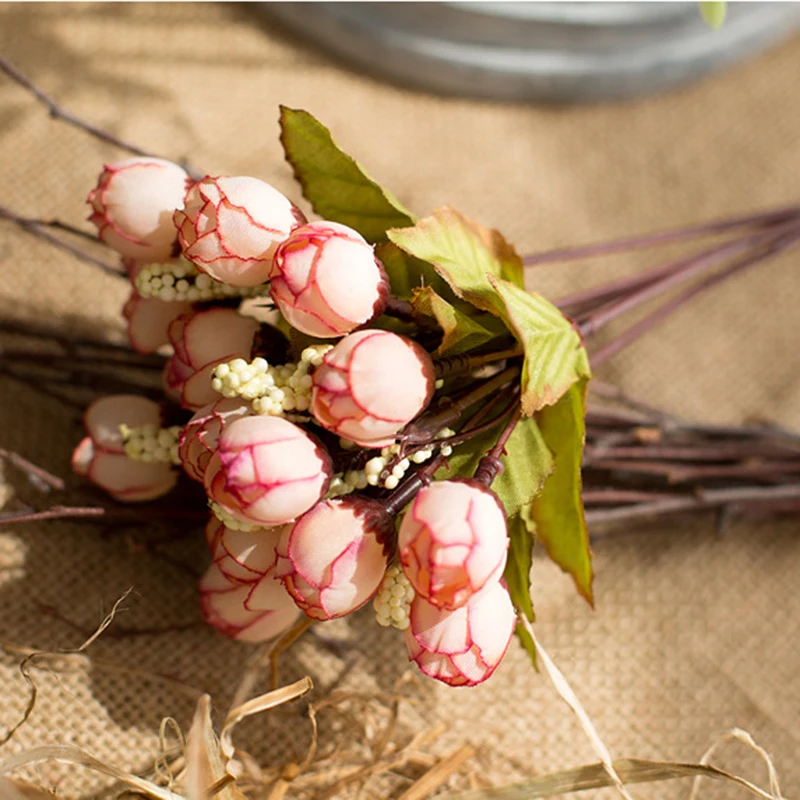 15 голов/Букет Искусственный цветок искусственный бутон Свадебная вечеринка