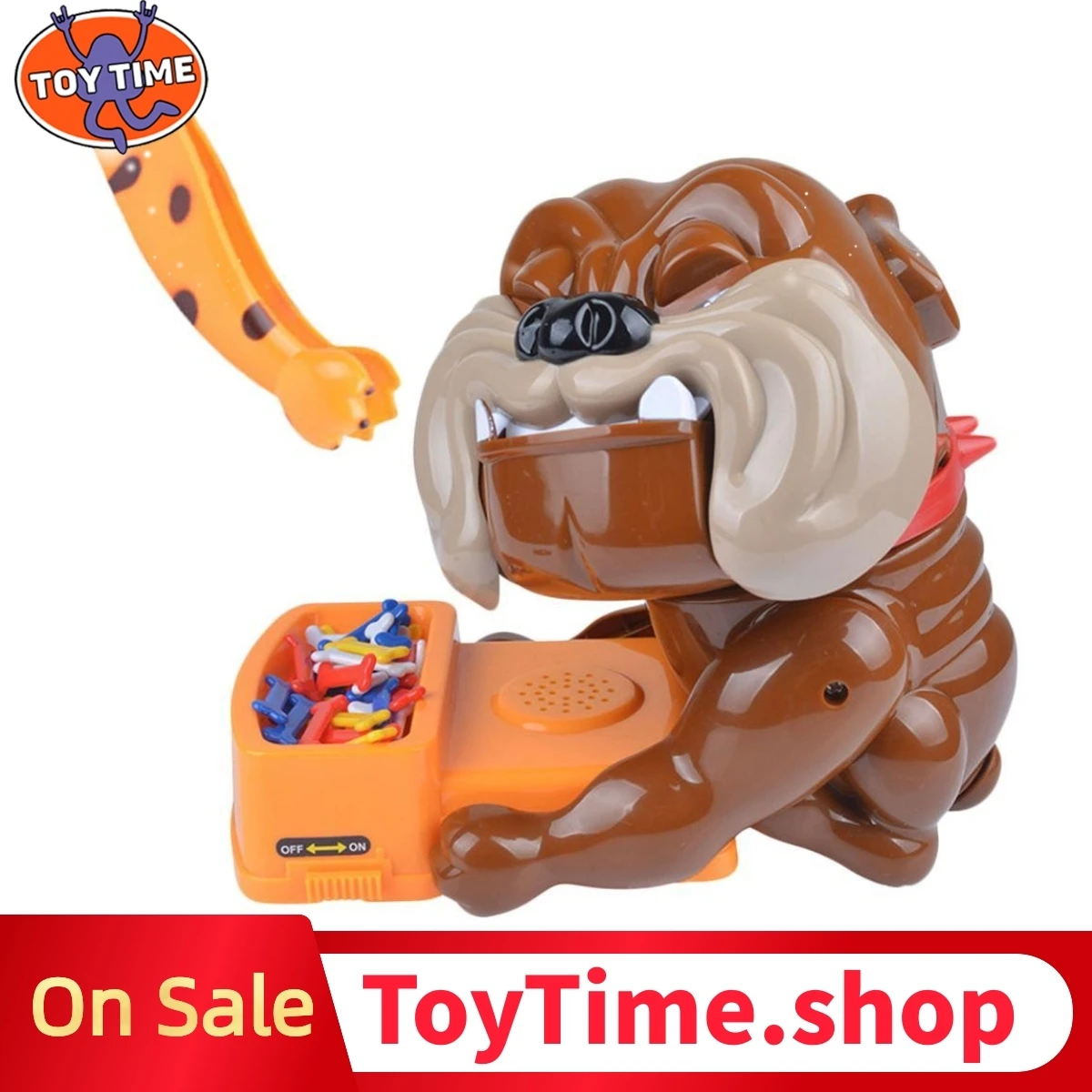 

ToyTime Funny Tricky Games Bad Dog Chew Bone Action Games Biting Wake Dog Interactive Toys for Party Family Parents Kids Friends