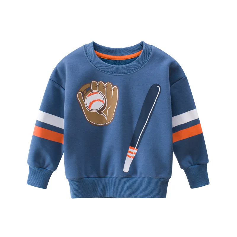 

2019Winter Boys Sweatshirts for Little Kids Hoodies Clothes 2-7Years Autumn Baseball Printing Children Long Sleeve Shirts Cotton
