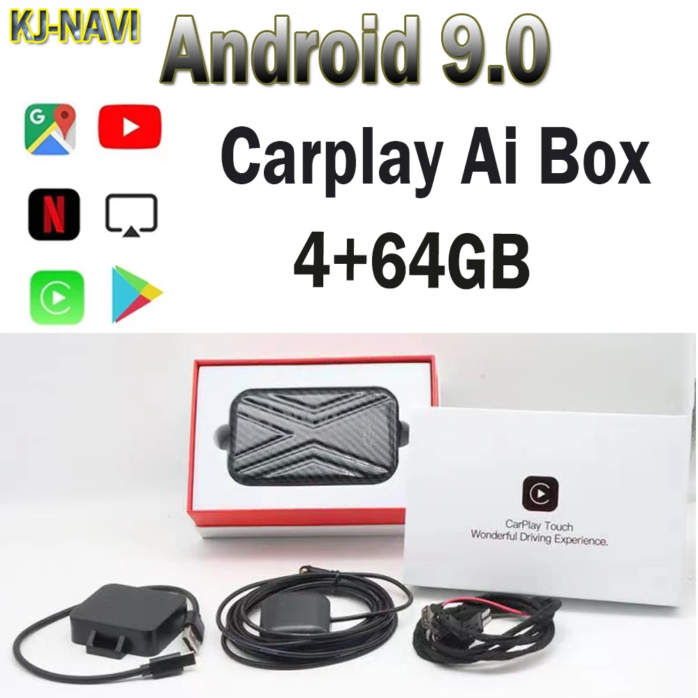 

Android 9.0 4 + 64G беспроводной Carplay Ai Box для Mazda Audi plug & play Android 9,0 Автомобильная ТВ-приставка автомобильный мультимедийный плеер Mirror Link