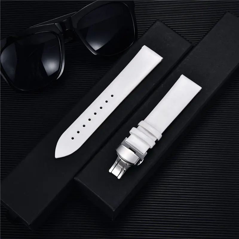 Ремешок из натуральной кожи для наручных часов мягкий тонкий браслет с