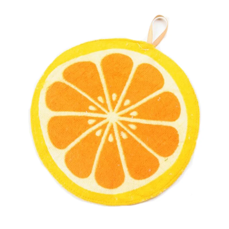 Мультяшное фруктовое полотенце для рук детское из микрофибры мягкое плюшевое