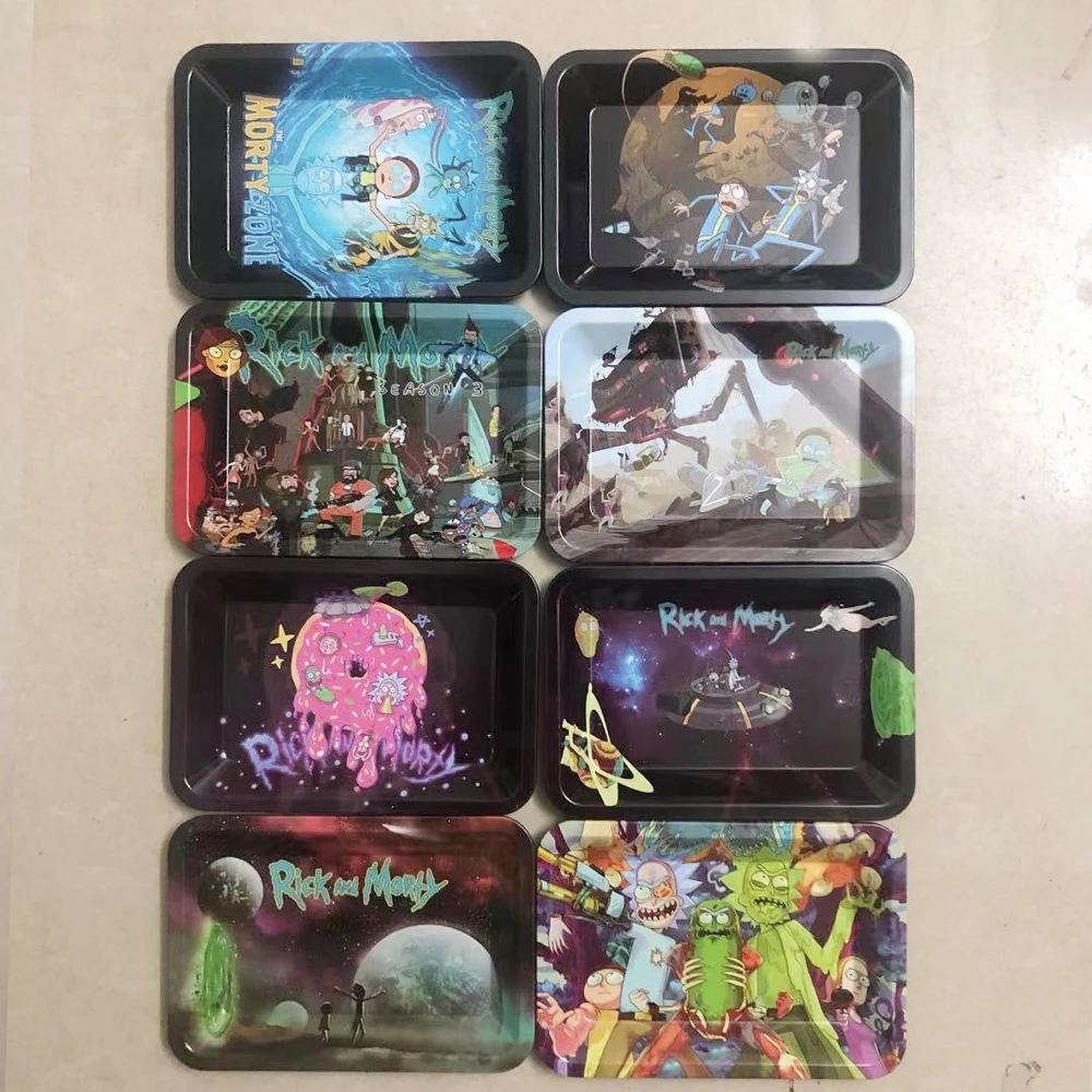 

100Pcs Wholesale Rolling Paper Tray 18*14CM Kitchen Metal Cigarette Trays Smoke Different Kind Tobacco Smoking Accessories