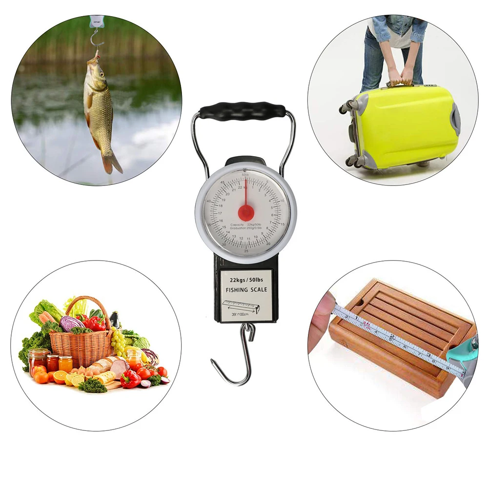 Портативные Многофункциональные весы Goture с крючком для рыбалки багажа рулеткой 1