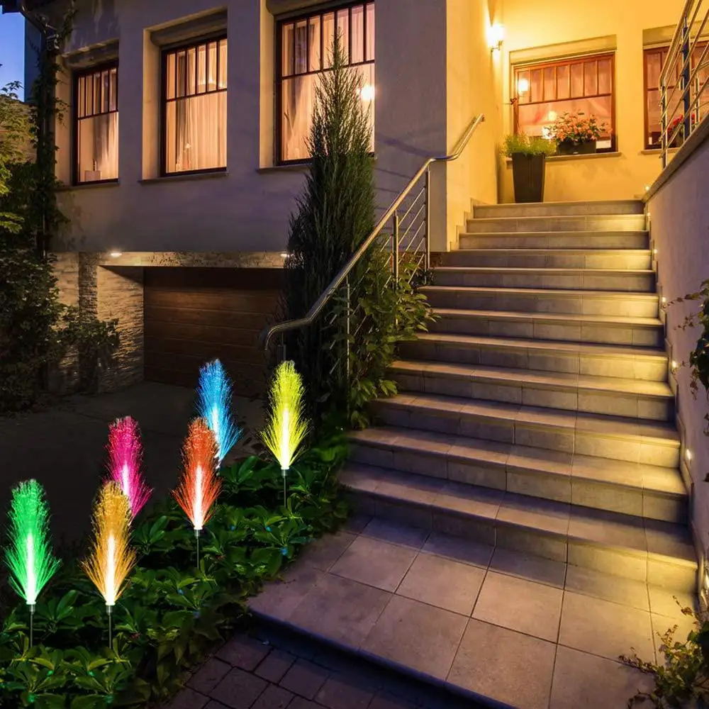 

Solar Powered IP66 Waterproof Solar Stake Light Flashlight Eco-Friendly Patio RGB Backyard Pathway Decoration Durable