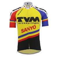 classic cycling jersey retro ropa ciclismo men short sleeve bicycle wear outdoor sports team bike clothing triathlon customized
