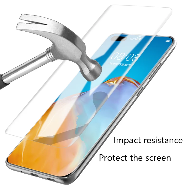 UV Liquid Full Glue Tempered Glass For Huawei P40 P30 P20 Mate 30 20 Pro lite For Huawei Honor 30 P40 Pro Plus screen protector