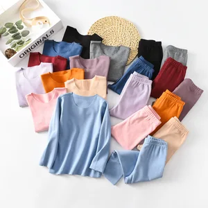 Термобелье для мальчиков и девочек, осенне-зимняя Пижама, кальсоны, комплект одежды для подростков, От 2 до 18 лет