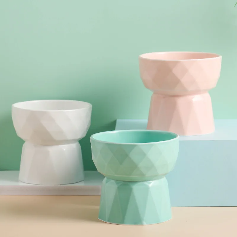 

High-Capacity Ceramic Cat Bowl, Dog Feeding, Water Bowl for Cats Food, Pet Supplies, High Foot
