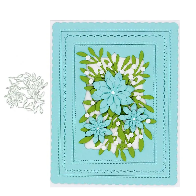 

New Arrival Flowers Leaves Branch Metal Cutting Dies Template Scrapbook Decorative Embossing DIY Make Stencil Craft Mold Decor