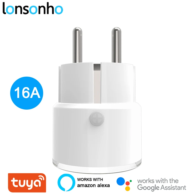 Lonsonho Tuya SmartLife умная розетка Wifi умная розетка 16A монитор питания Франция евро ЕС вилка совместимый с Alexa Google Home