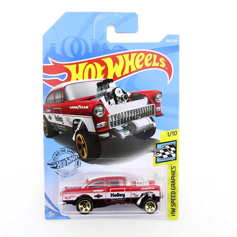

2019-204 Hot Wheels 55 CHEVY BEL AIR GASSER Mini Alloy Coupe 1/64 Metal Diecast Model Car Kids Toys Gift