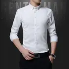 Рубашка мужская классическая в полоску, с длинным рукавом, в стиле ретро