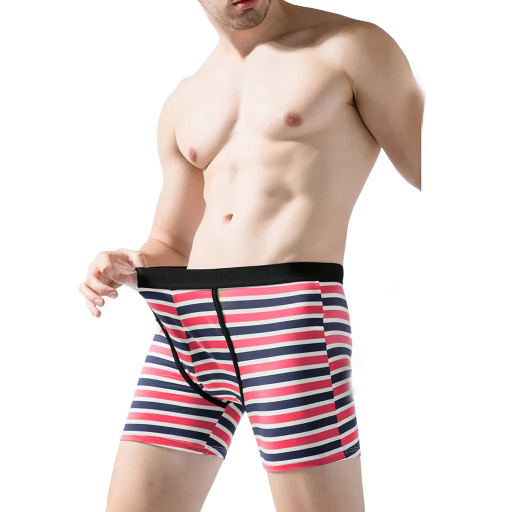 Мужские шорты-боксеры Европейское Нижнее Белье Полосатые открытые летающие