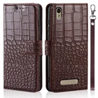 Чехол для телефона ZTE Blade X3 A452 Чехол кошелек для карт и узором крокодиловая кожа Кожа Книга Дизайн чехол для телефона Капа с ремешком с отделением для карт