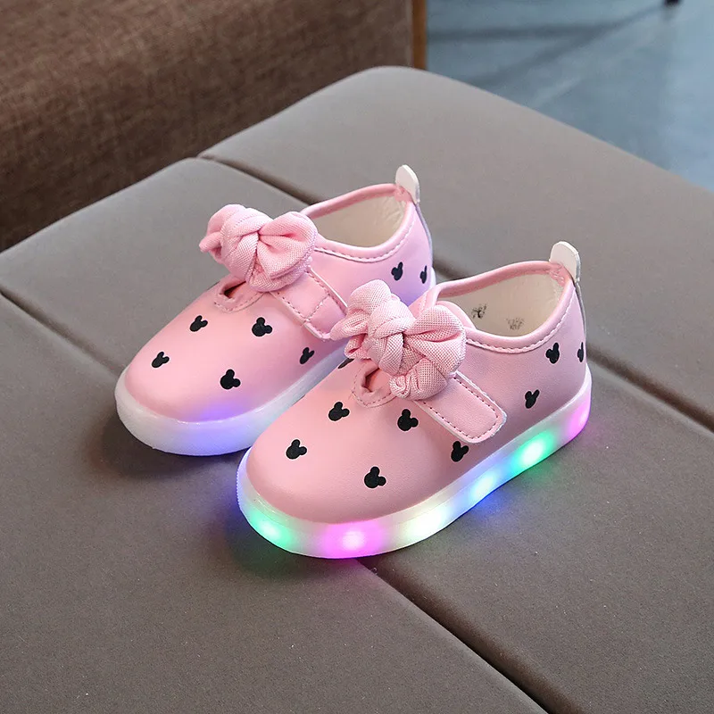 

Spring Autumn Children Shoes With Light Led Kids Shoes Luminous Glowing Sneakers Baby Toddler Girls Shoes 21-30