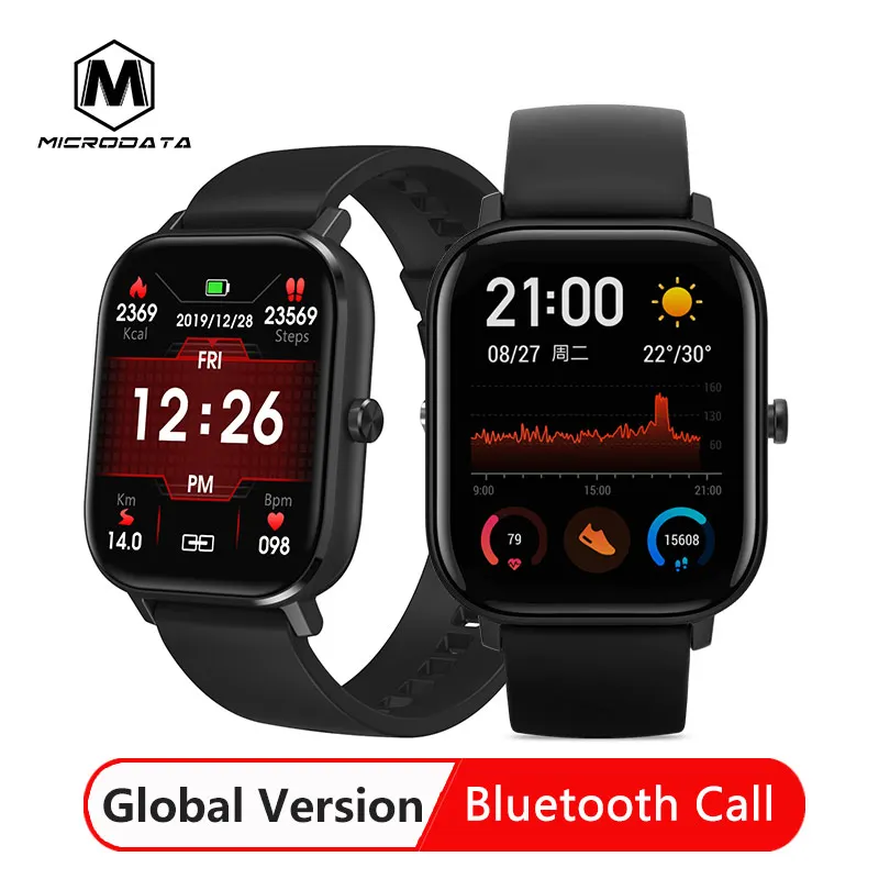Смарт часы с микроданным X1 GTS Smartwatch Bluetooth вызовом артериального давления IP67
