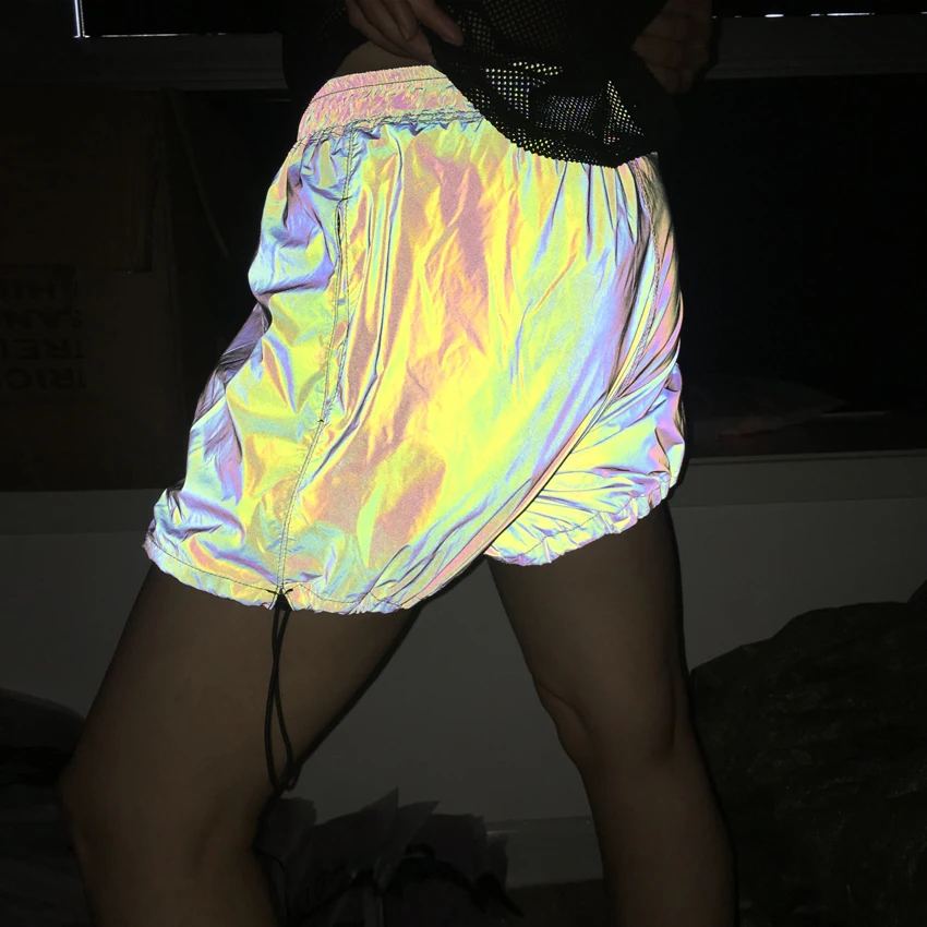 Дышащие женские светоотражающие шорты с сеткой и подкладкой Summe яркие