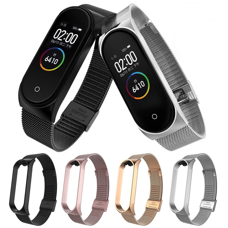 Ремешок сменный из нержавеющей стали для смарт часов Xiaomi Mi Band 4 3|Смарт-аксессуары|