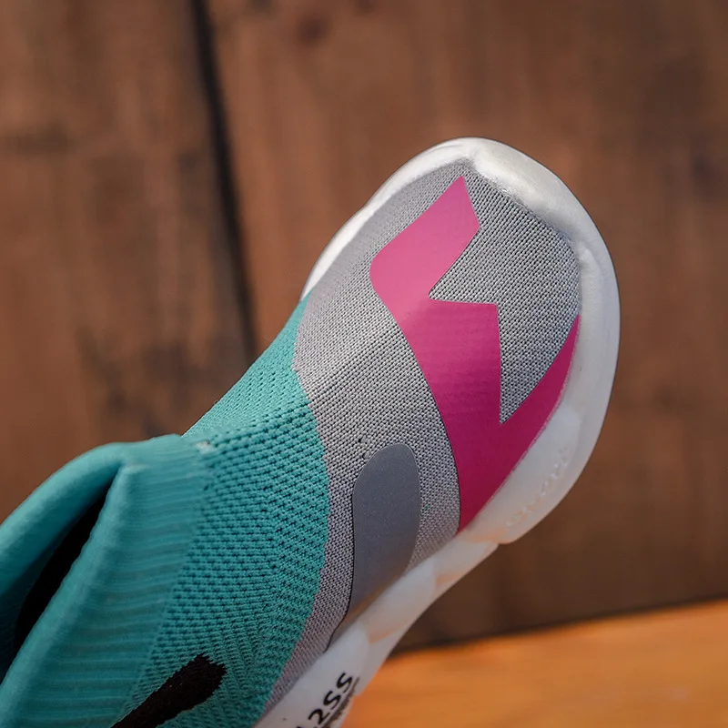 Новые осенние детские ботинки спортивная обувь носки для мальчиков и девочек