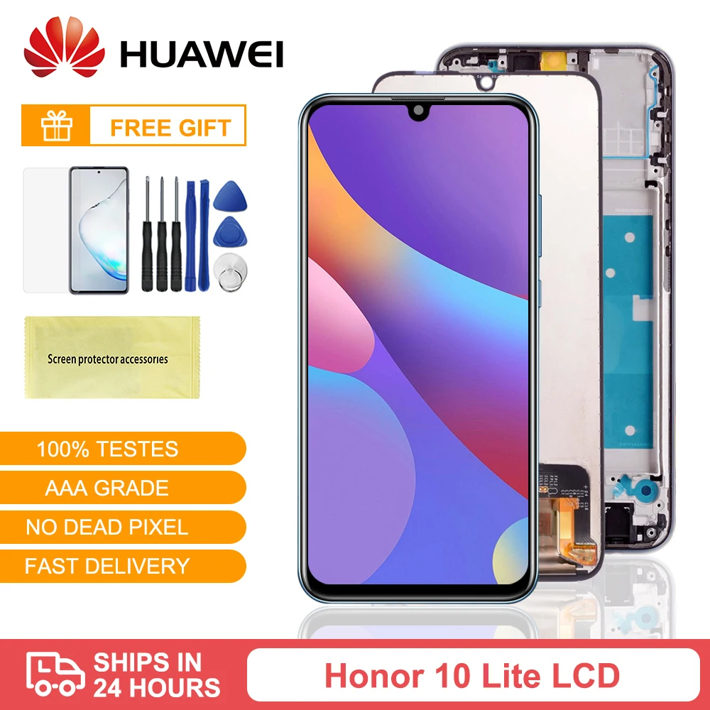ЖК дисплей для Huawei Honor 10 Lite с сенсорным экраном и дигитайзером в сборе рамкой / 10i