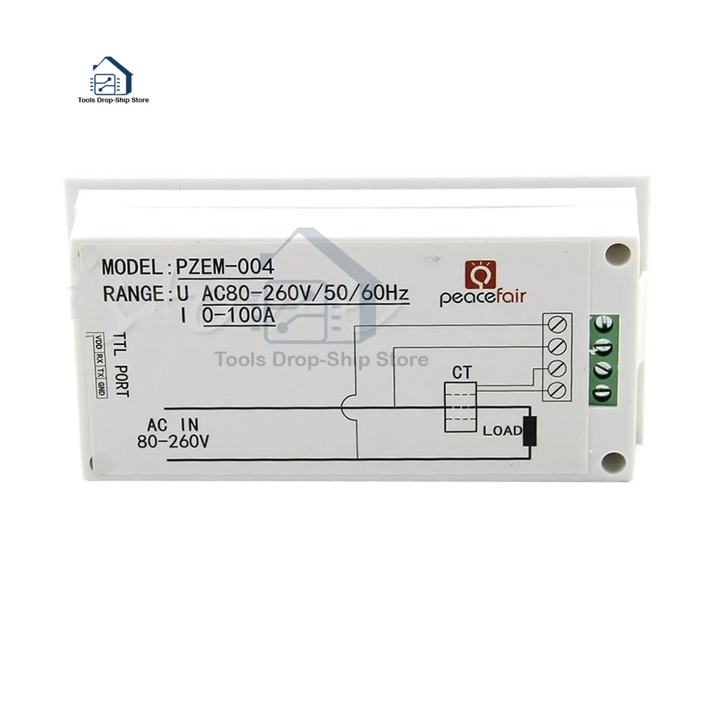 4 в 1 Цифровой Амперметр Вольтметр ваттметр вольт ток ватт измеритель мощности